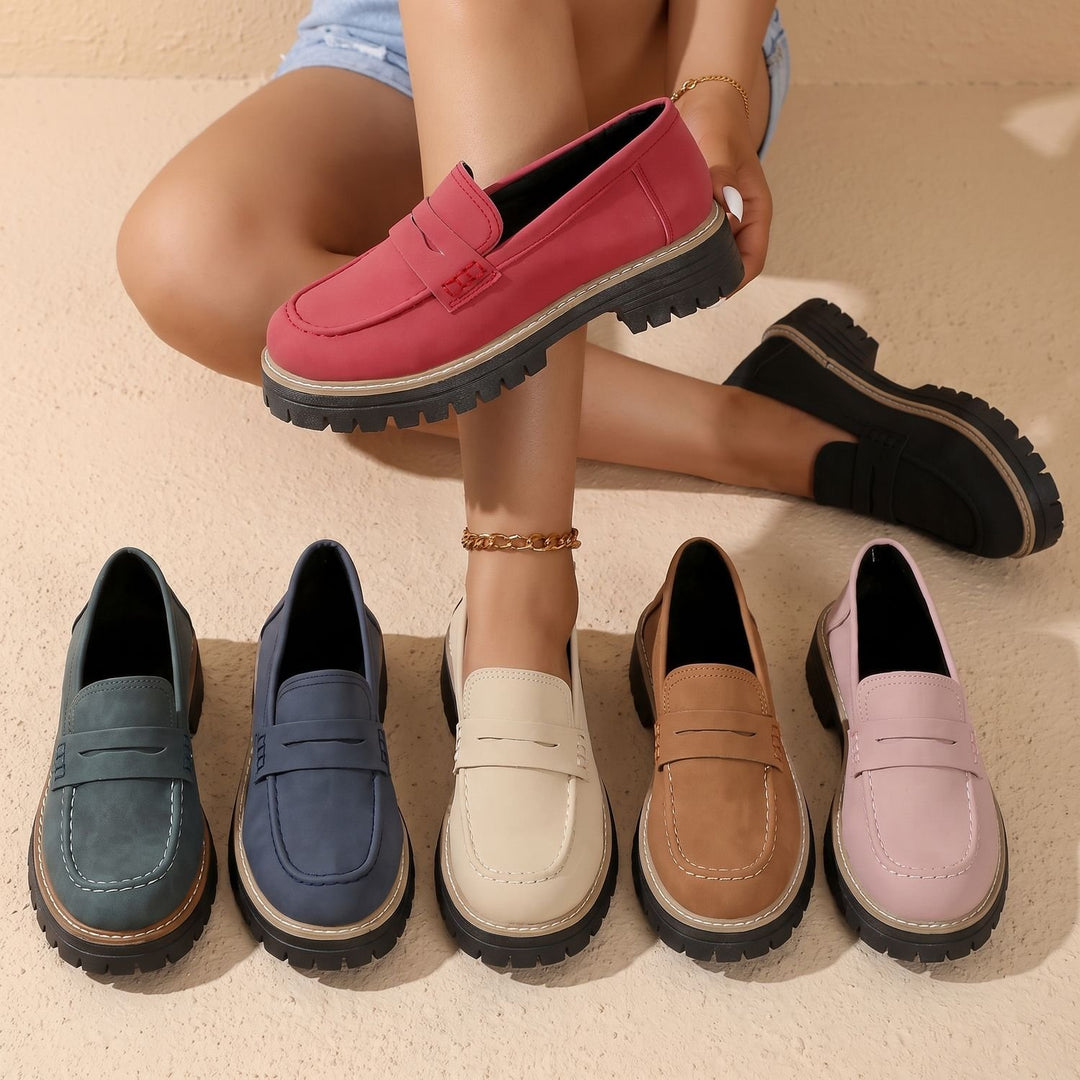 Women's Orthopedic Cushioned Platform Penny Loafers