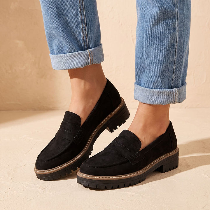 Women's Orthopedic Cushioned Platform Penny Loafers