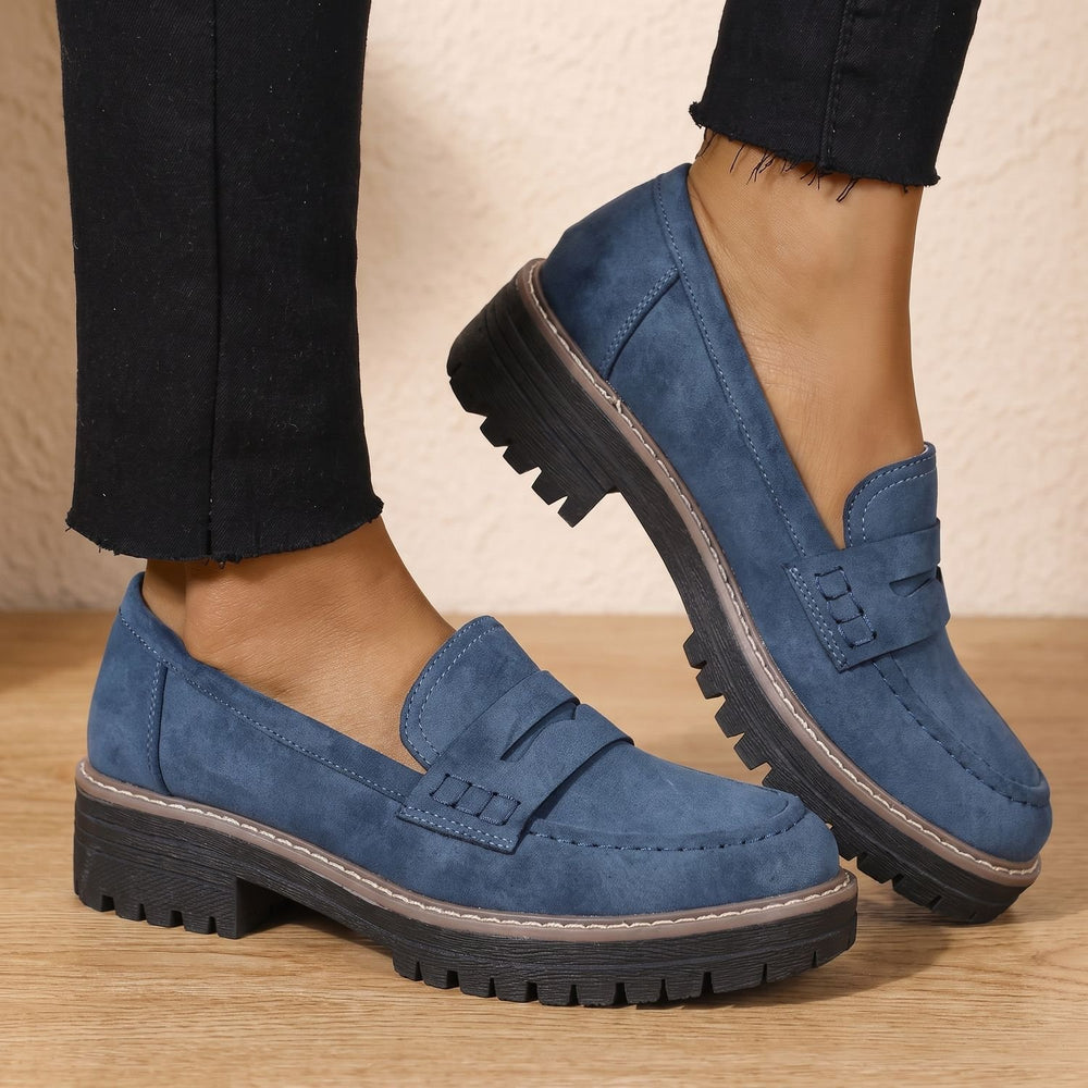 Women's Orthopedic Cushioned Platform Penny Loafers
