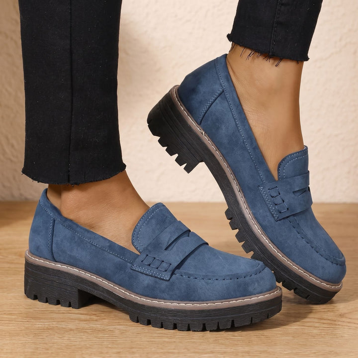 Women's Orthopedic Cushioned Platform Penny Loafers
