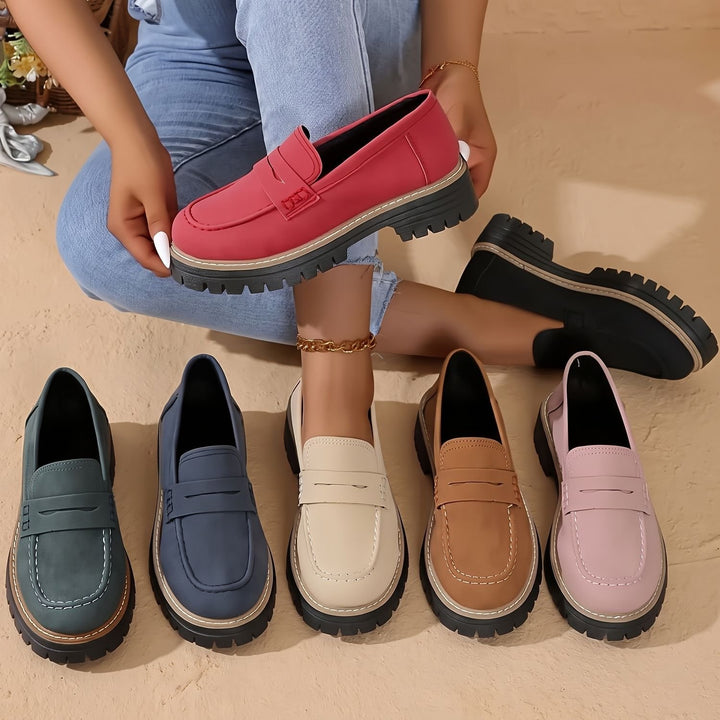 Women's Orthopedic Cushioned Platform Penny Loafers