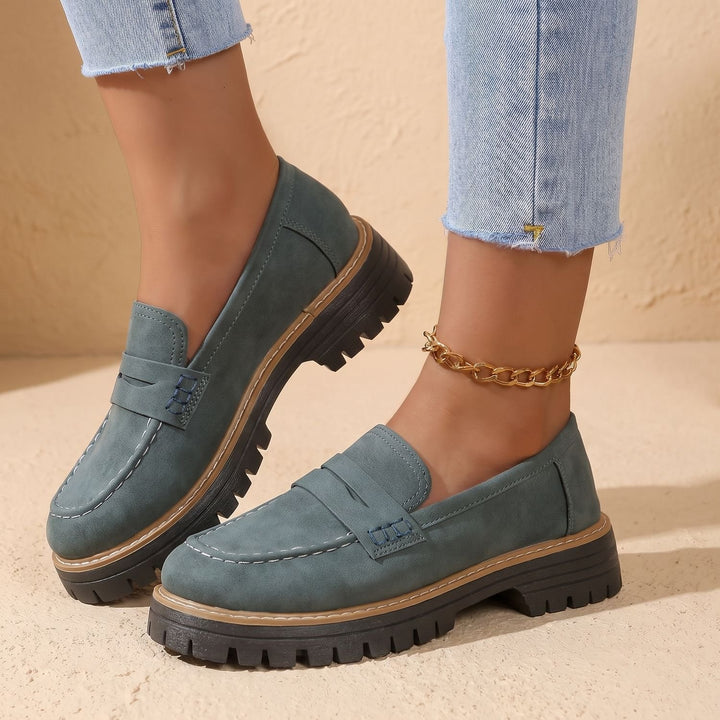Women's Orthopedic Cushioned Platform Penny Loafers