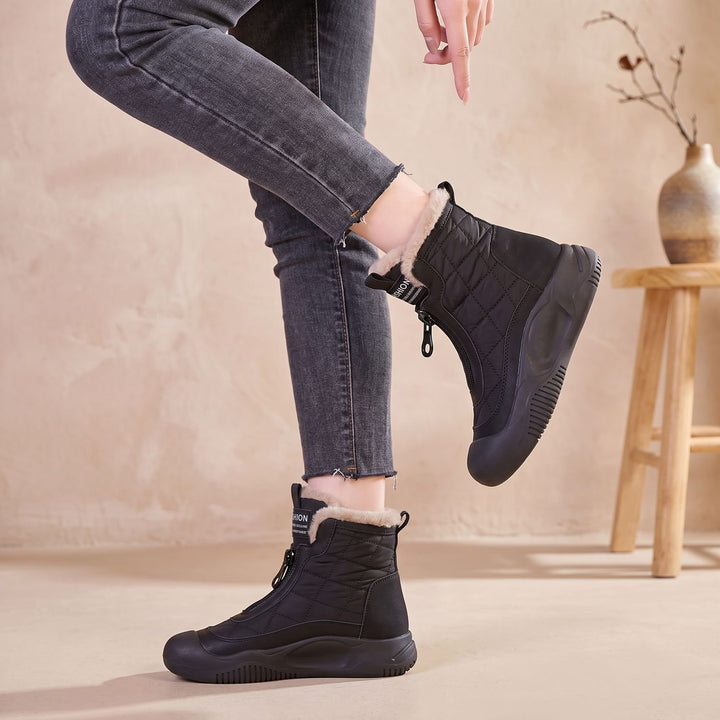 Women's Orthopedic Fur-Lined Quilted Snow Boots