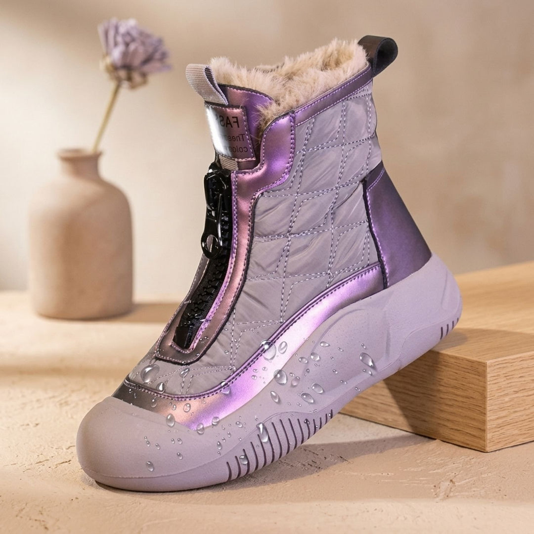 Women's Orthopedic Fur-Lined Quilted Snow Boots