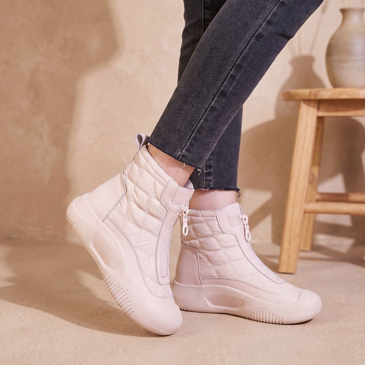 Women's Orthopedic Fur-Lined Quilted Snow Boots