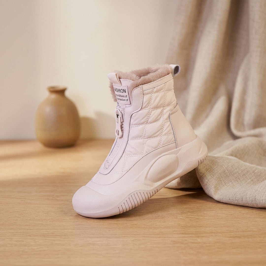 Women's Orthopedic Fur-Lined Quilted Snow Boots