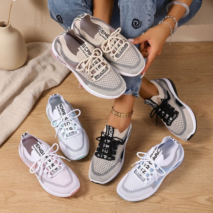 Women's Orthopedic Knit Lace-Up Sneakers Cushioned Support