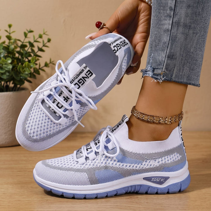 Women's Orthopedic Knit Lace-Up Sneakers Cushioned Support
