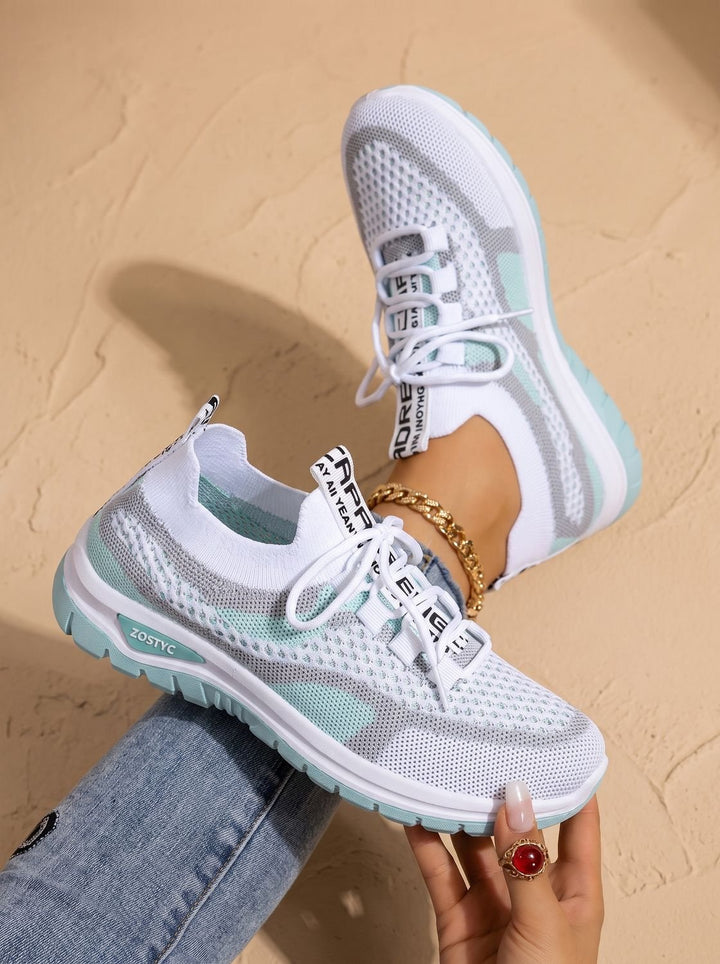 Women's Orthopedic Lace-Up Breathable Mesh Walking Sneakers