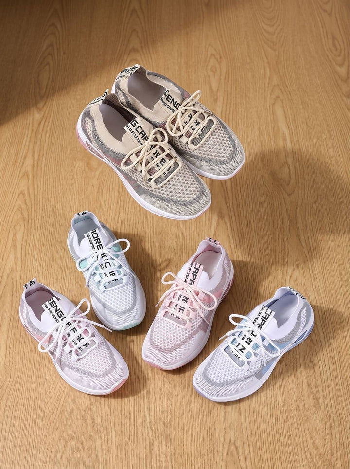 Women's Orthopedic Lace-Up Breathable Mesh Walking Sneakers