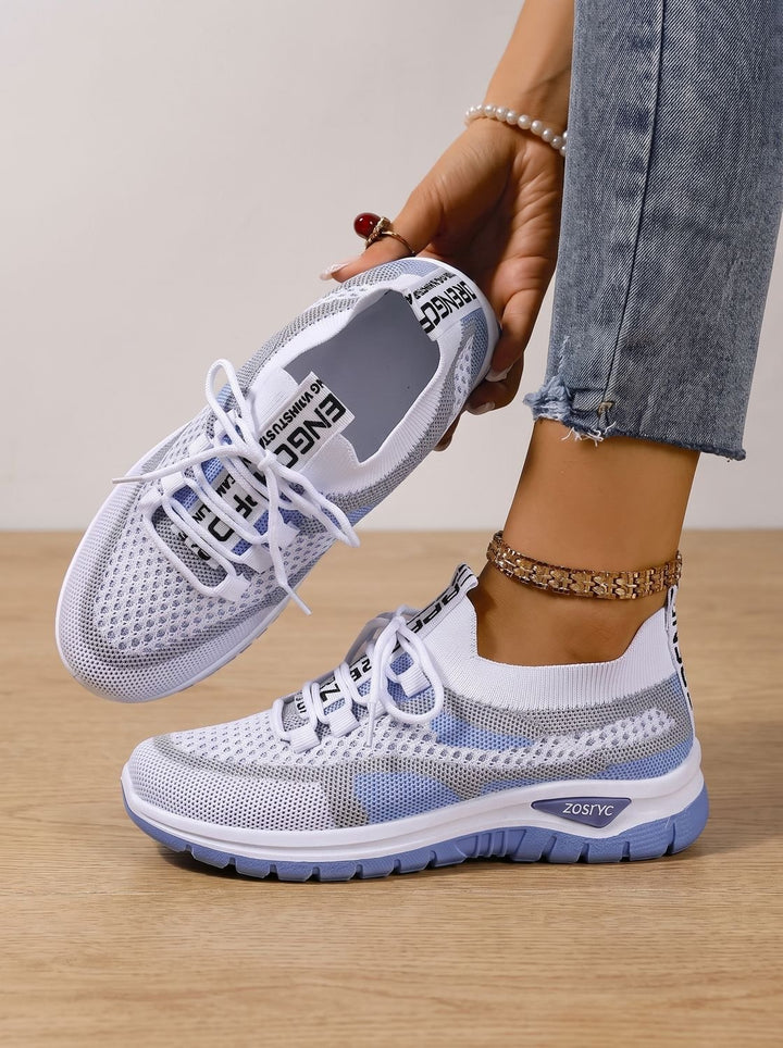 Women's Orthopedic Lace-Up Breathable Mesh Walking Sneakers