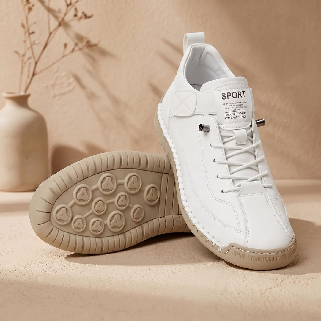 Women's Orthopedic Lace-Up Low-Top Walking Sneakers - White