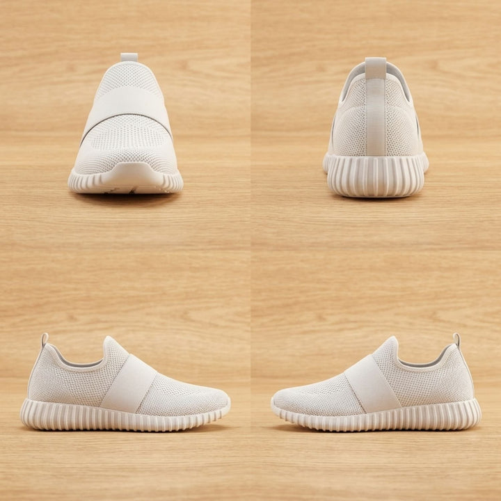 Women's Orthopedic Slip-On Knit Sneakers Velcro Strap