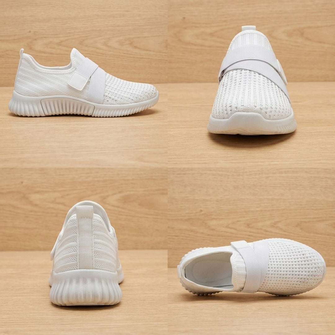Women's Orthopedic Slip-On Knit Sneakers Velcro Strap