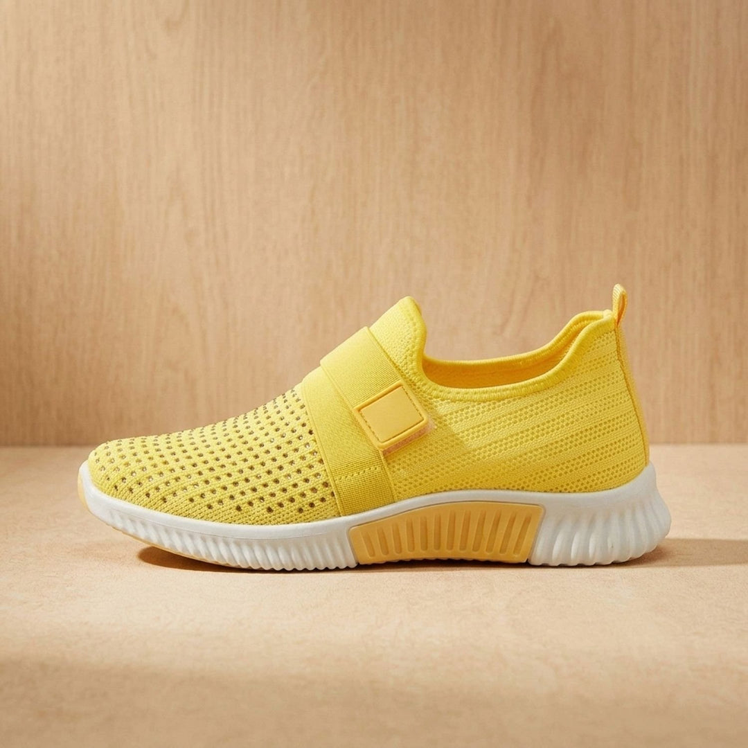 Women's Orthopedic Slip-On Knit Sneakers Velcro Strap