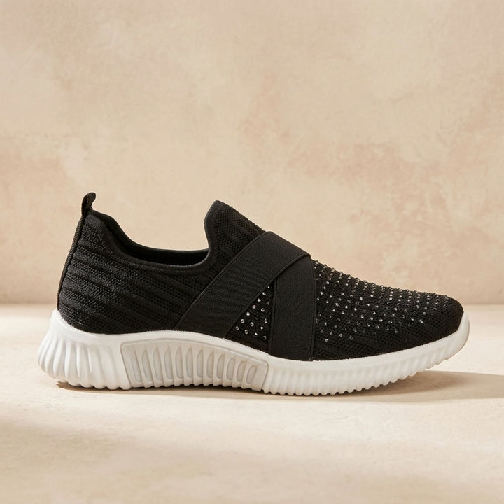 Women's Orthopedic Slip-On Knit Sneakers Velcro Strap
