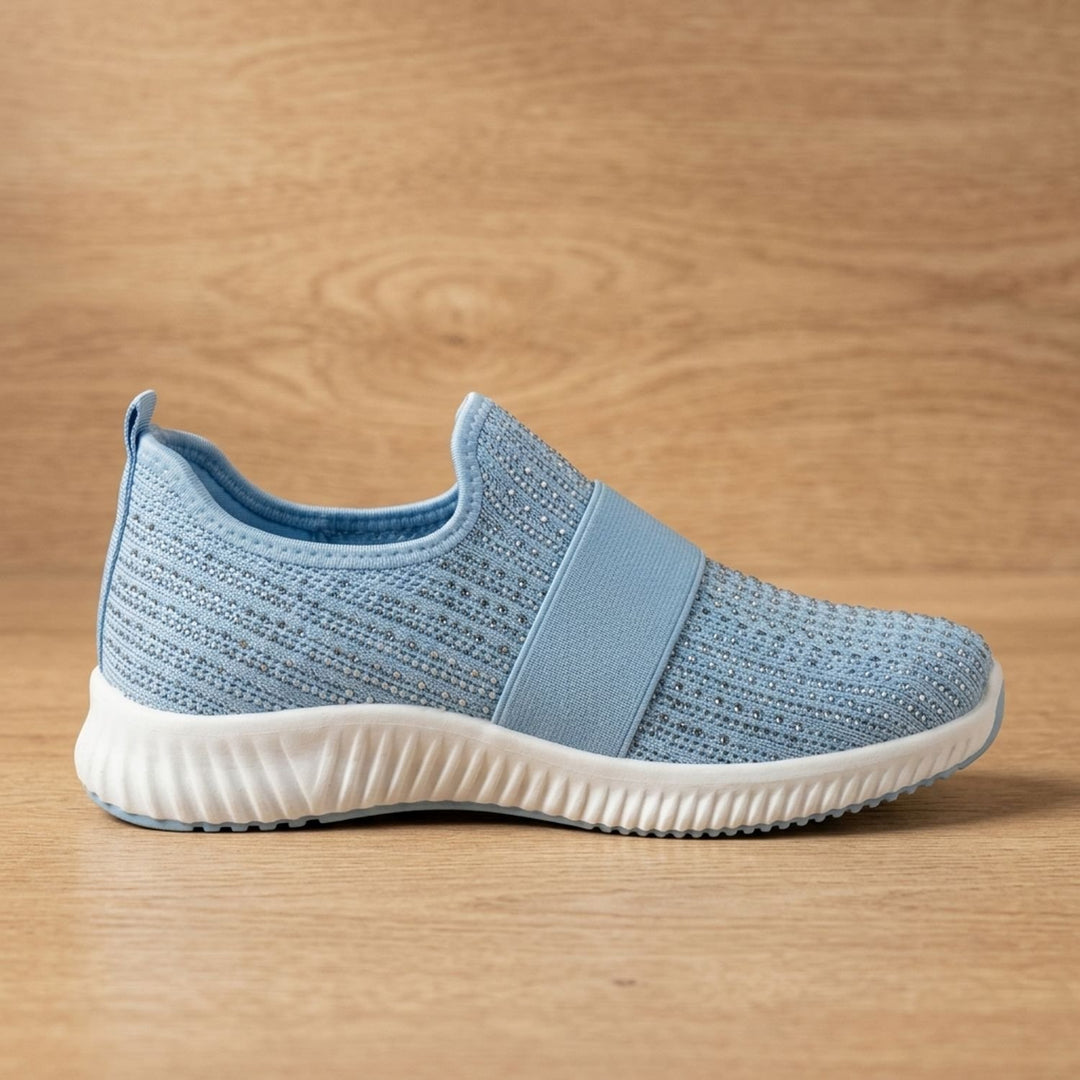 Women's Orthopedic Slip-On Knit Sneakers Velcro Strap