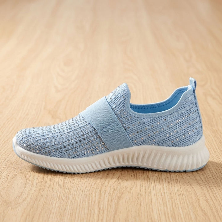 Women's Orthopedic Slip-On Knit Sneakers Velcro Strap