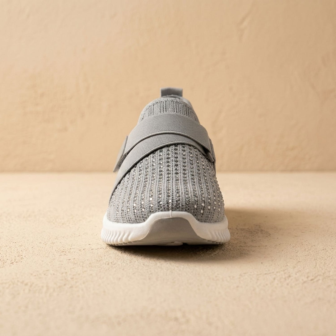 Women's Orthopedic Slip-On Knit Sneakers Velcro Strap