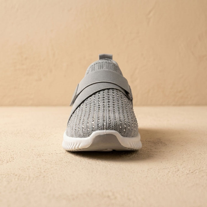 Women's Orthopedic Slip-On Knit Sneakers Velcro Strap
