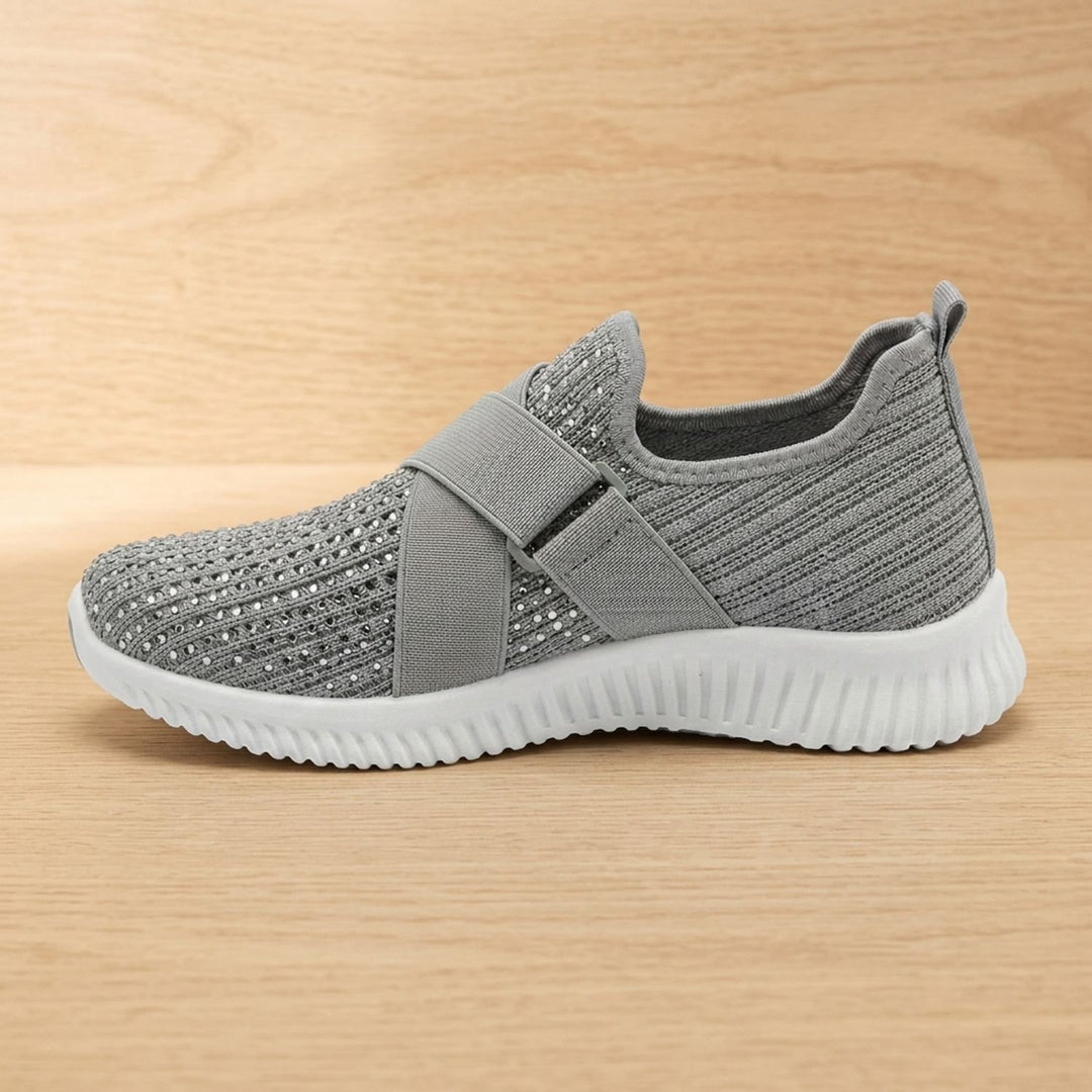 Women's Orthopedic Slip-On Knit Sneakers Velcro Strap