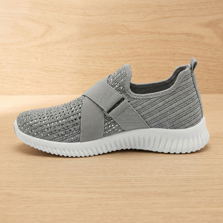 Women's Orthopedic Slip-On Knit Sneakers Velcro Strap