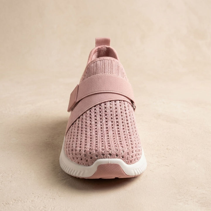 Women's Orthopedic Slip-On Knit Sneakers Velcro Strap