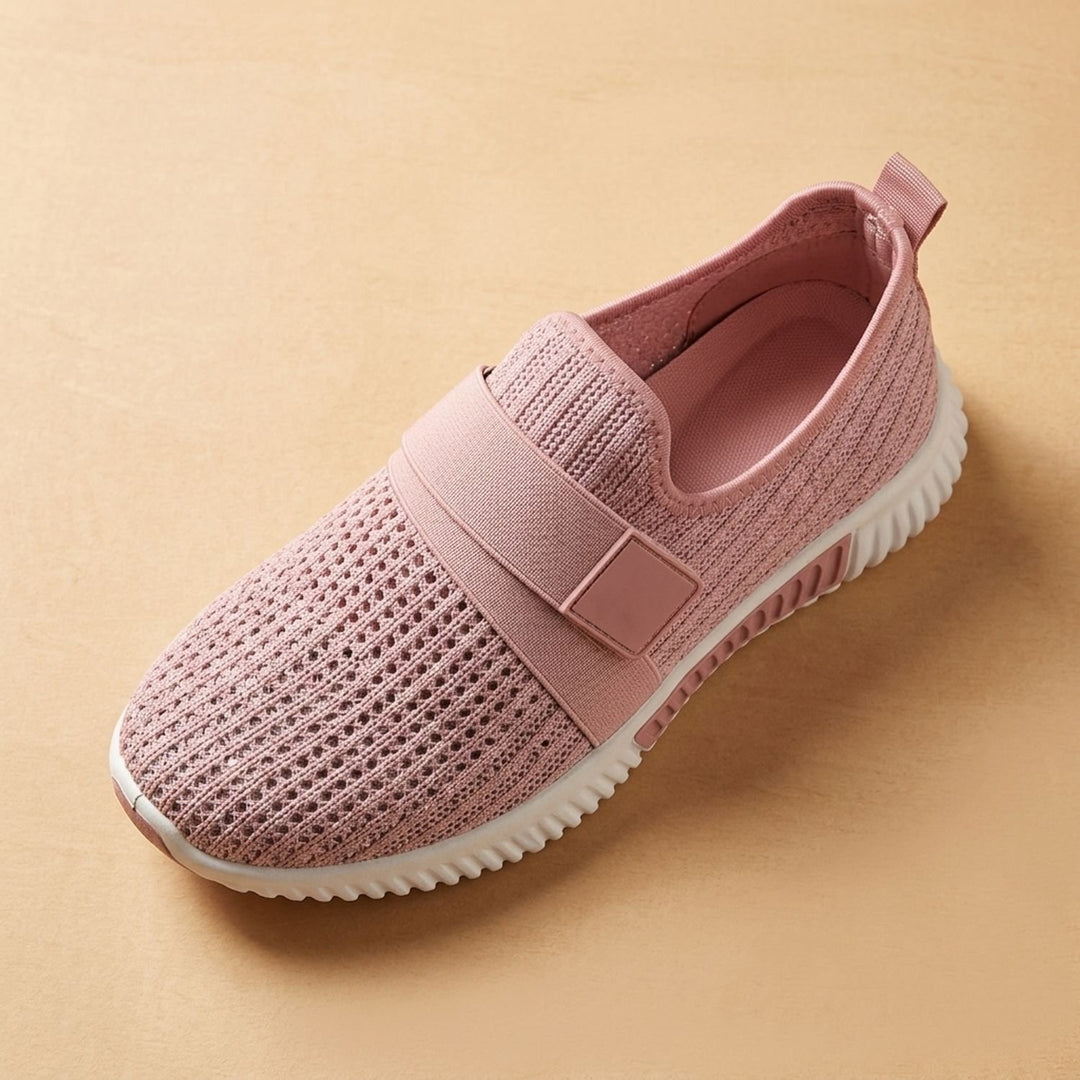 Women's Orthopedic Slip-On Knit Sneakers Velcro Strap