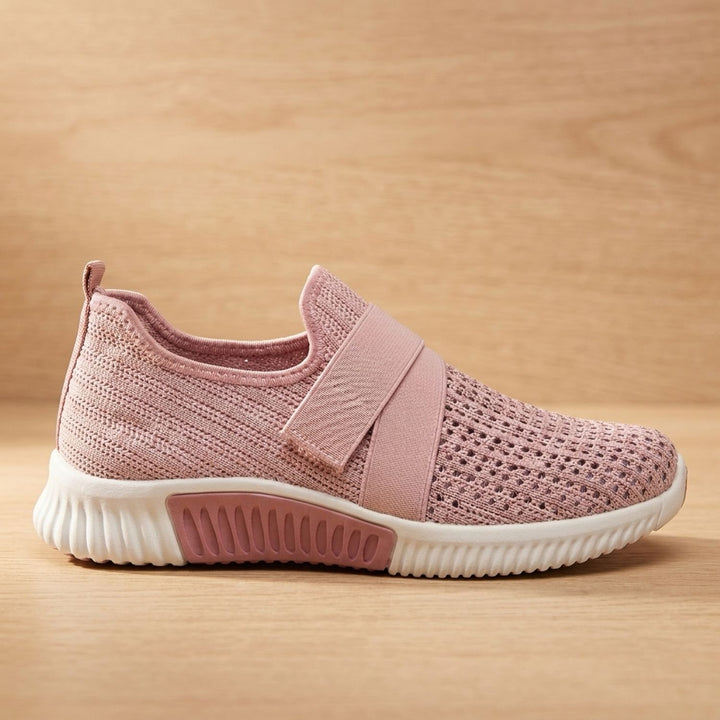Women's Orthopedic Slip-On Knit Sneakers Velcro Strap