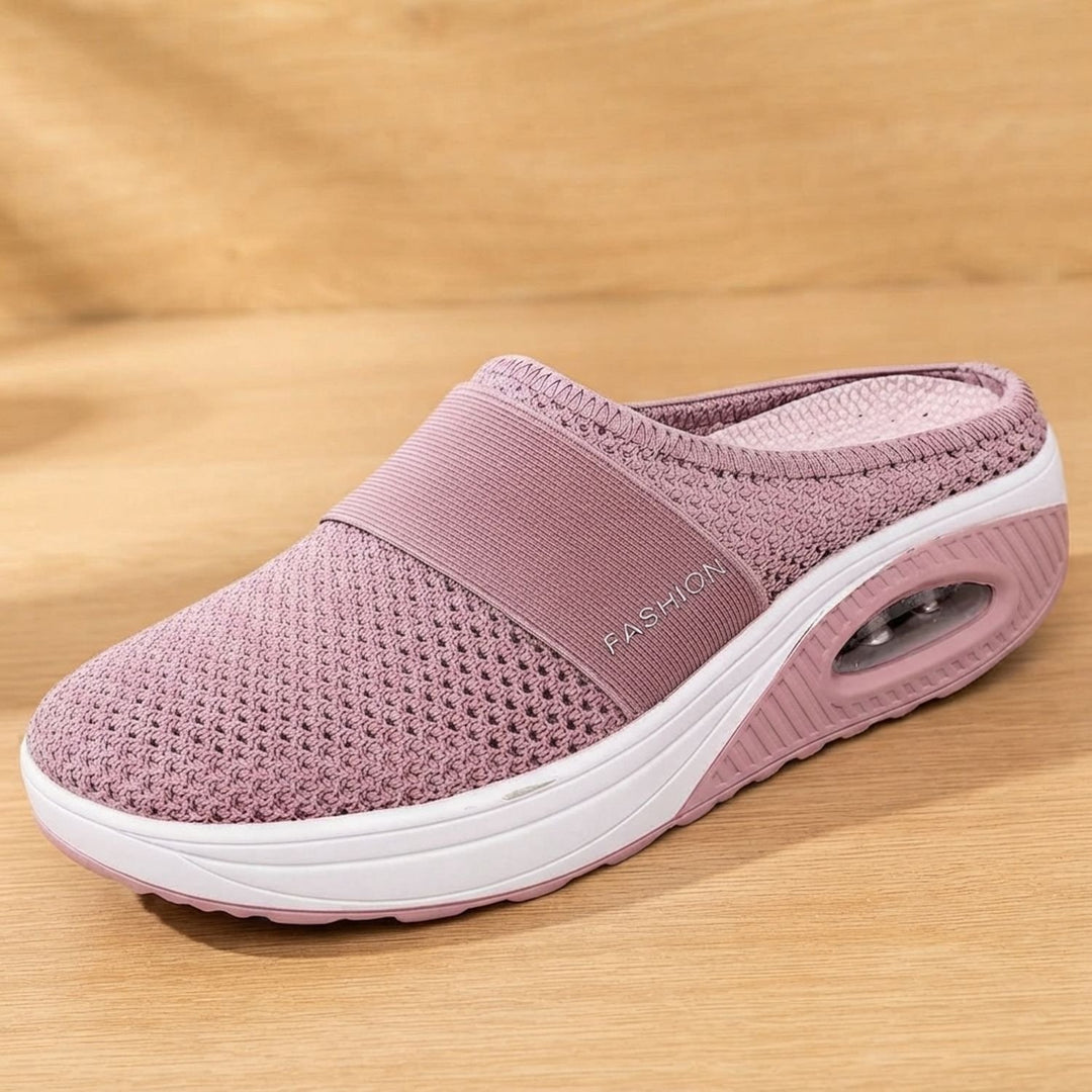 Women's Orthopedic Slip-On Mesh Sneakers Air-Cushion Sole - Red