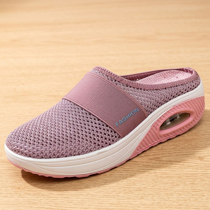 Women's Orthopedic Slip-On Mesh Sneakers Air-Cushion Sole - Pink