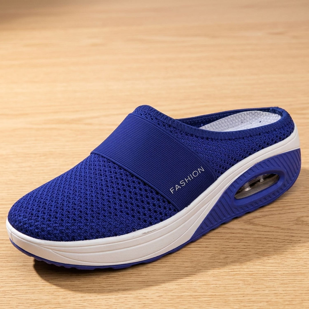 Women's Orthopedic Slip-On Mesh Sneakers Air-Cushion Sole - Blue