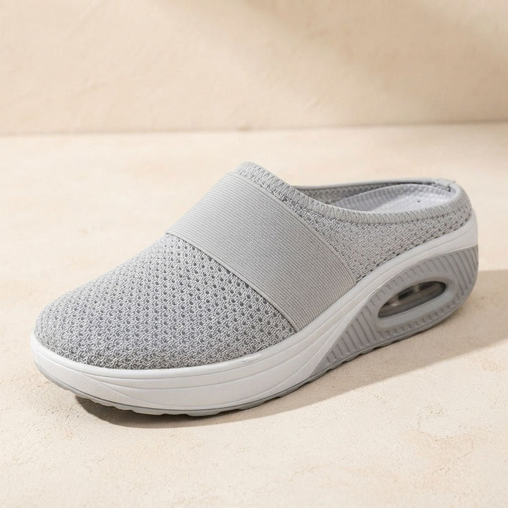 Women's Orthopedic Slip-On Mesh Sneakers Air-Cushion Sole - Light Blue