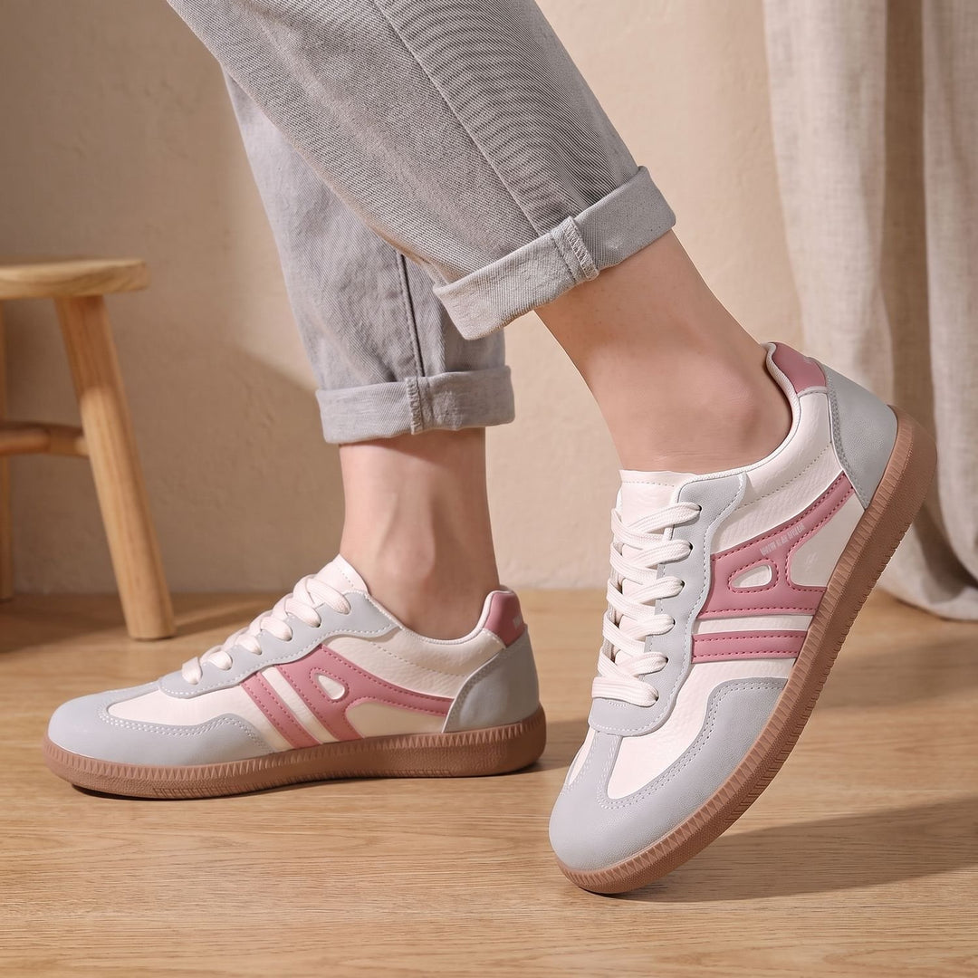 Women's Orthopedic Sneakers Lace-Up Height-Boosting Retro Court Shoes