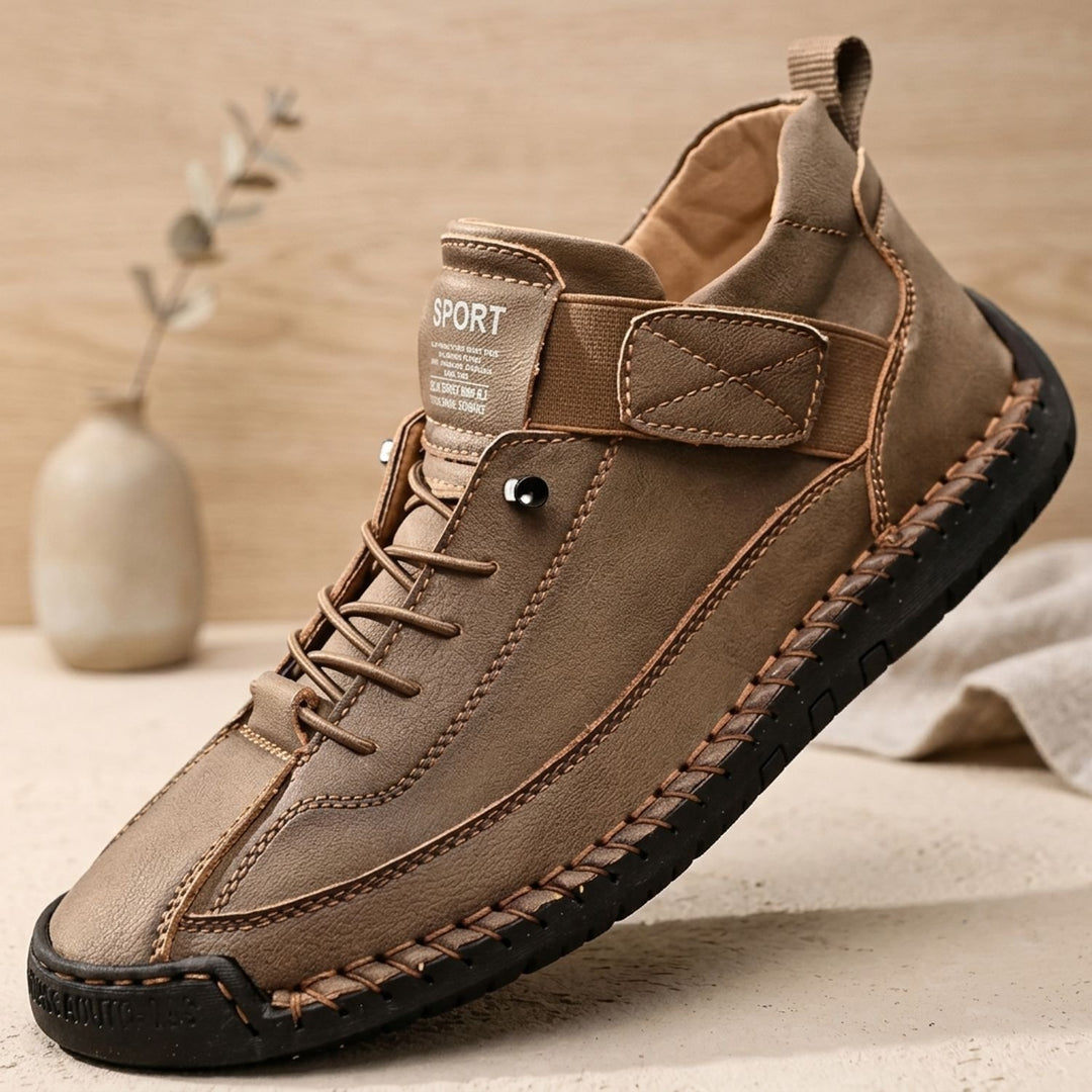 Women's Orthopedic Sneakers Wide-Toe Arch-Support Lace-Up Shoes - Khaki