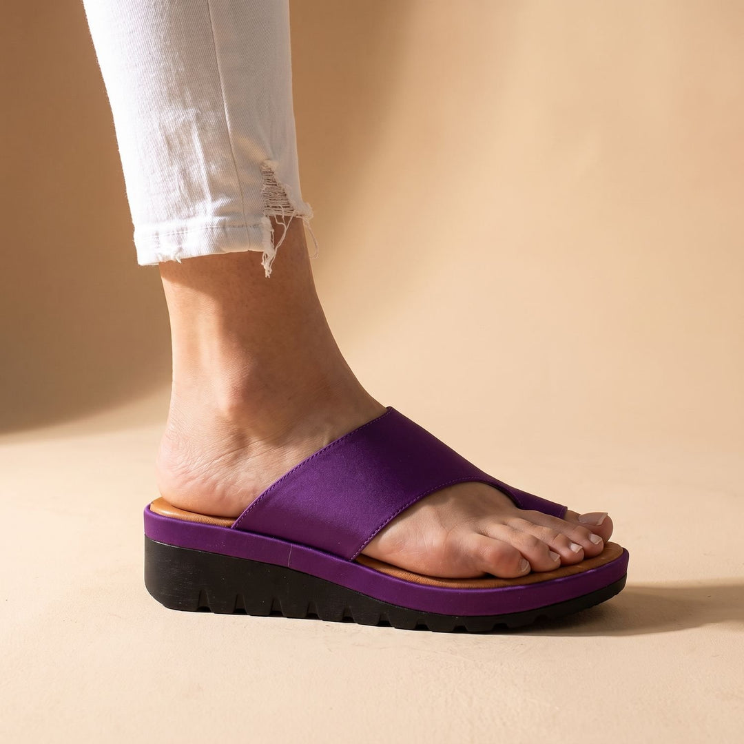Women's Orthopedic Toe-Loop Wedge Platform Sandals