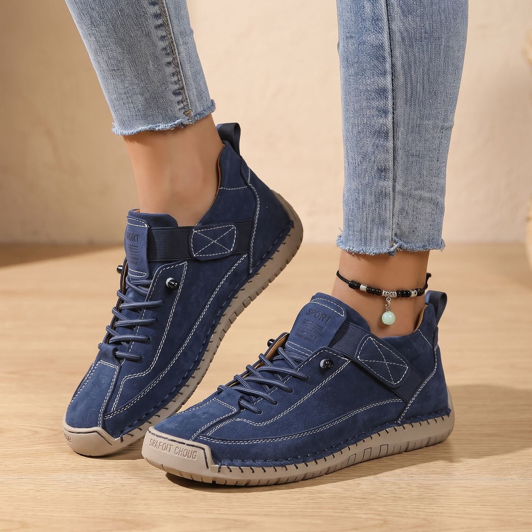 Women's Orthopedic Toggle-Closure Arch-Support Low-Top Sneakers - Blue