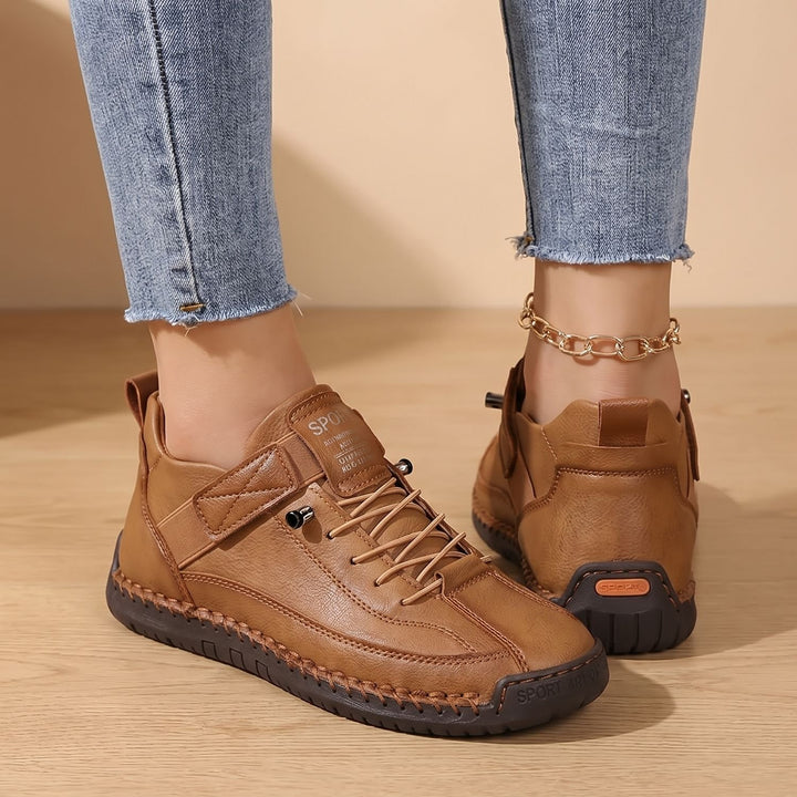 Women's Orthopedic Toggle-Closure Arch-Support Low-Top Sneakers - Brown