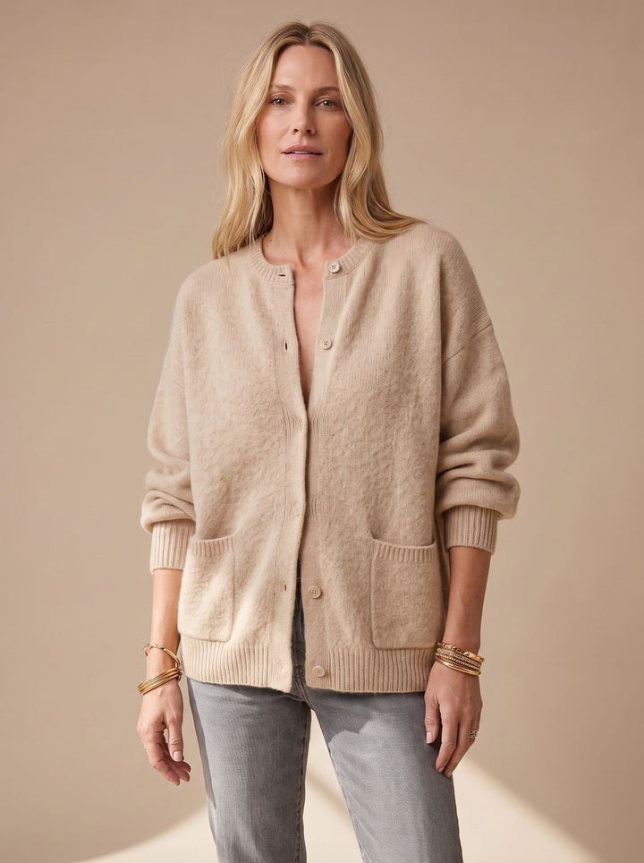 Women's Oversized Button-Up Knit Cardigan Sweater