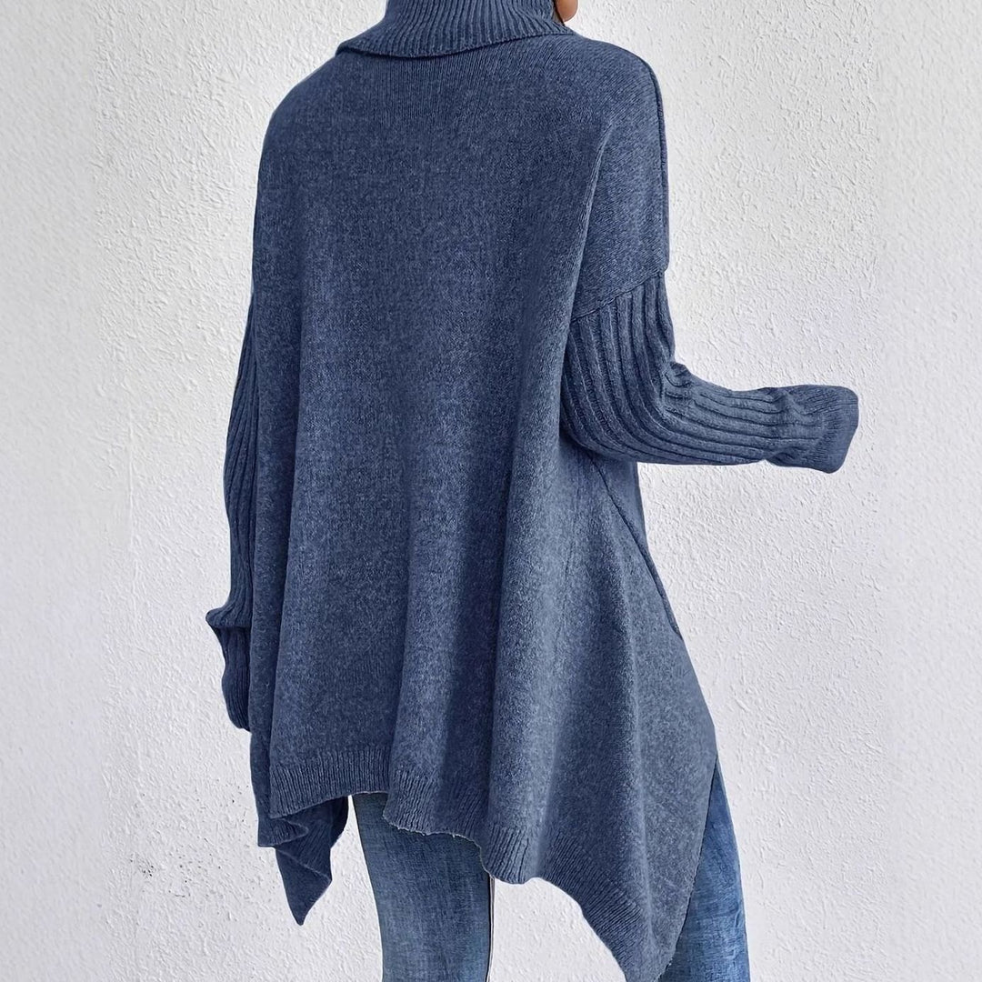 Women's Oversized Cashmere Turtleneck Pullover Sweater