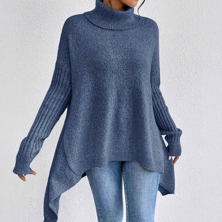 Women's Oversized Cashmere Turtleneck Pullover Sweater