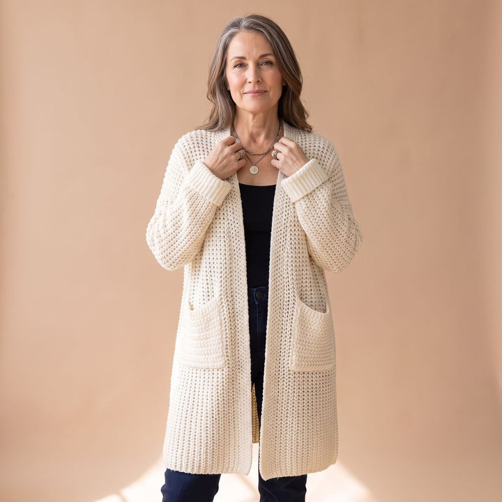 Women's Oversized Chunky Knit Open-Front Cardigan Sweater
