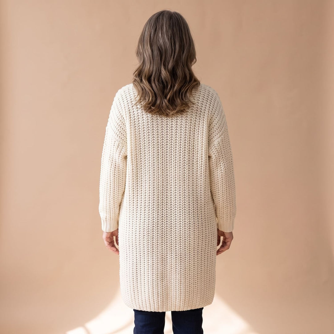 Women's Oversized Chunky Knit Open-Front Cardigan Sweater
