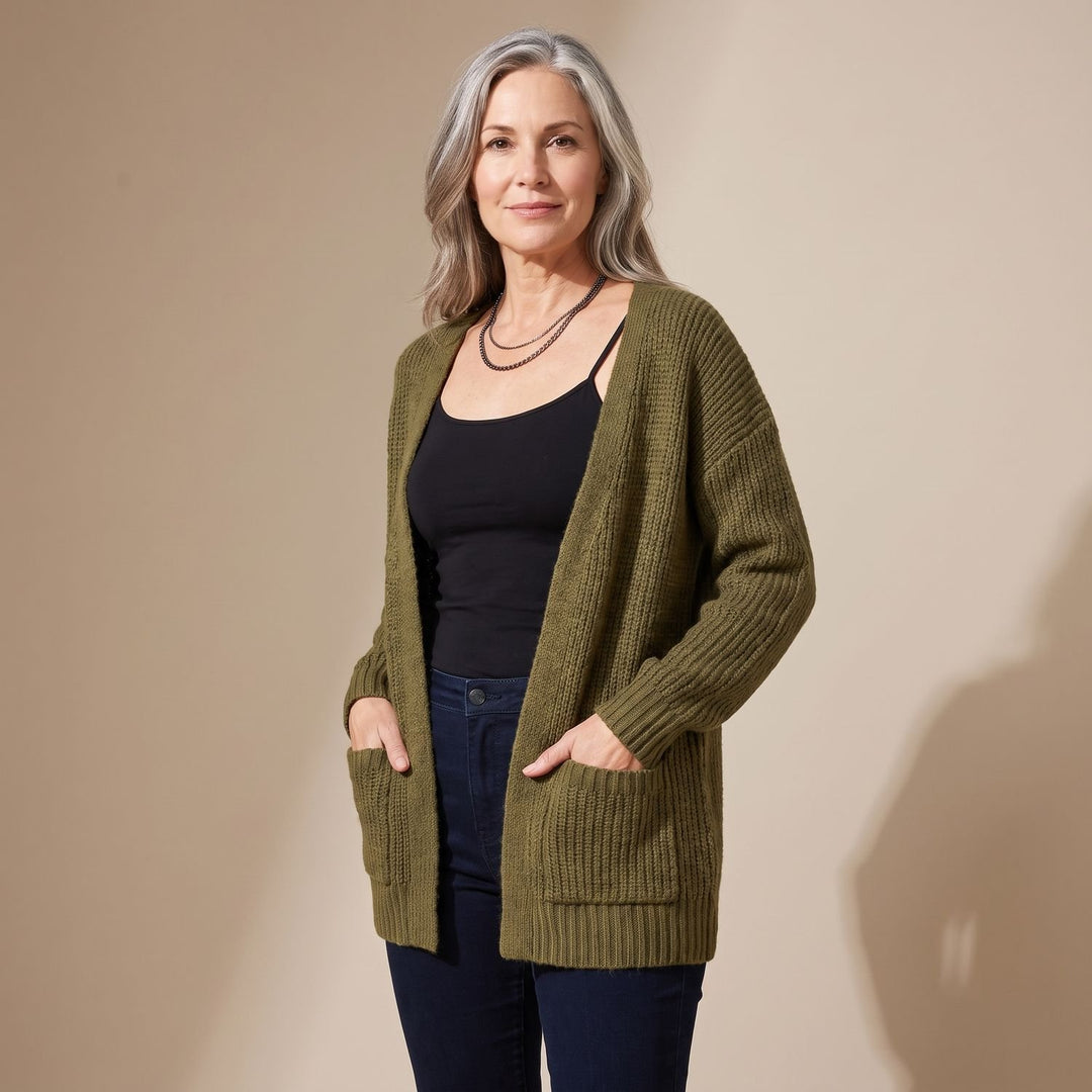 Women's Oversized Chunky Knit Open-Front Cardigan Sweater