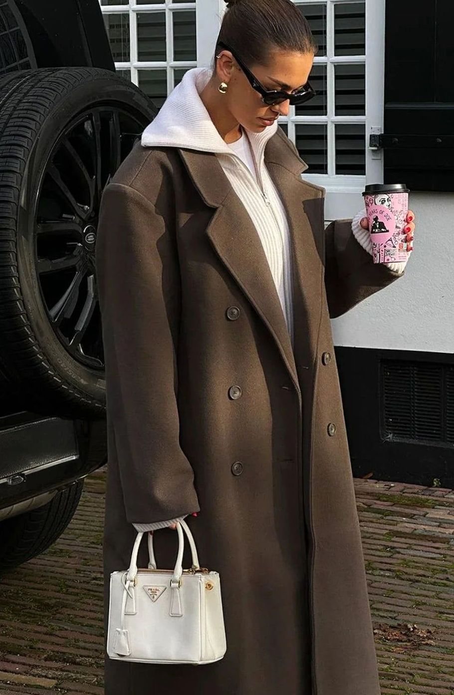 Women's Oversized Double-Breasted Long Winter Coat