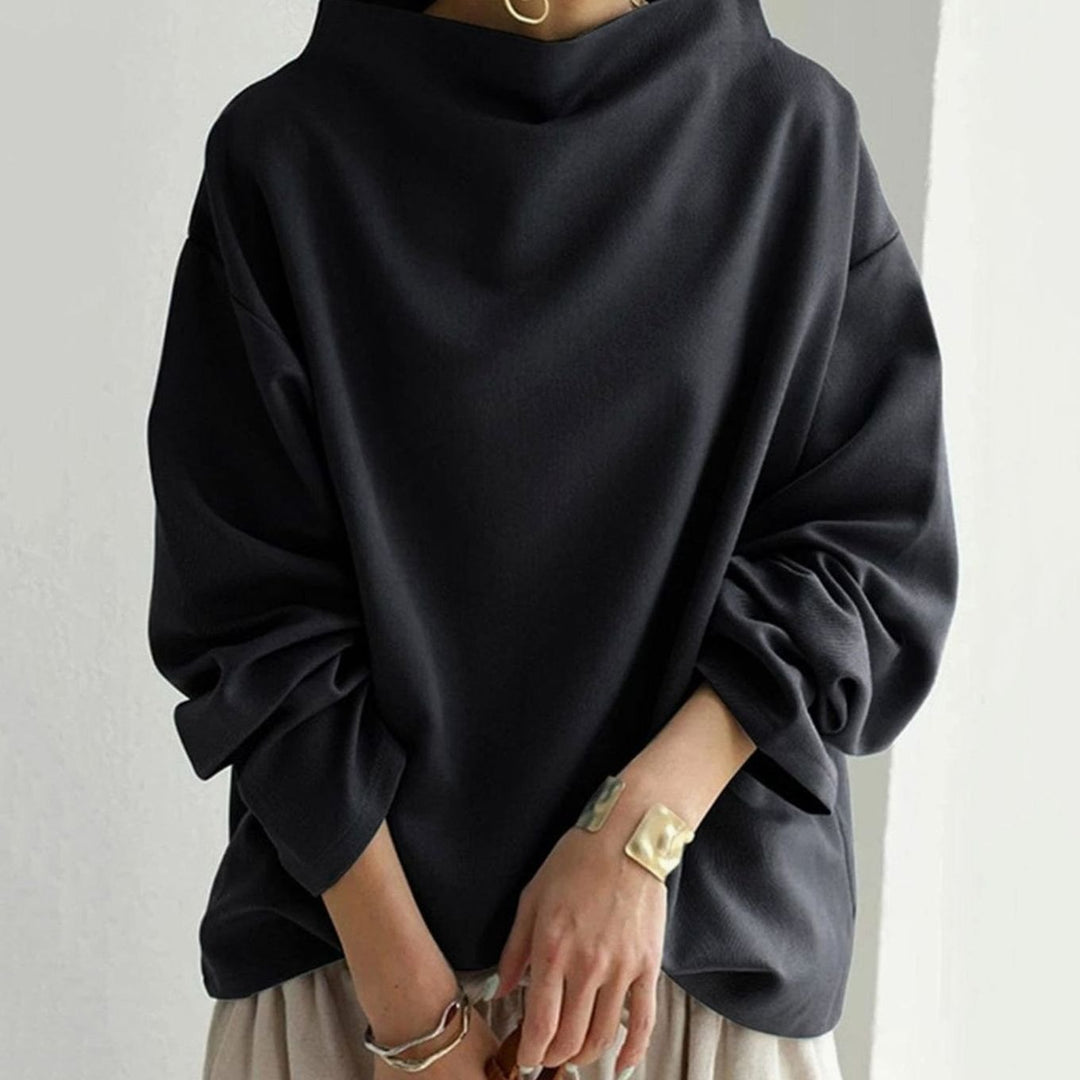 Women's Oversized High-Neck Soft Knit Turtleneck Sweater