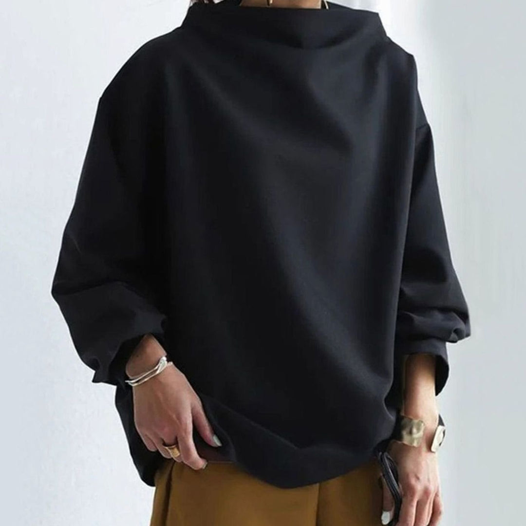 Women's Oversized High-Neck Soft Knit Turtleneck Sweater