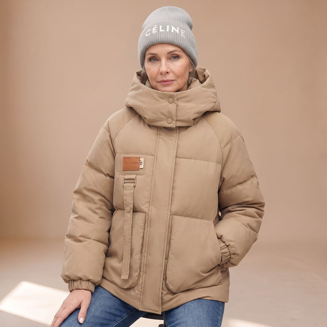Women's Oversized Quilted Jacket Hooded Water-Resistant Puffer Coat