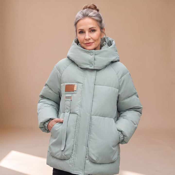 Women's Oversized Quilted Jacket Hooded Water-Resistant Puffer Coat