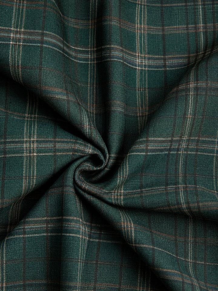 Women's Plaid Flannel Button-Down Formal Dresses Maxi Shirtdress